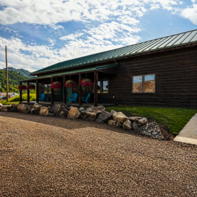 5. Cabin-Exterior-Flower-Baskets