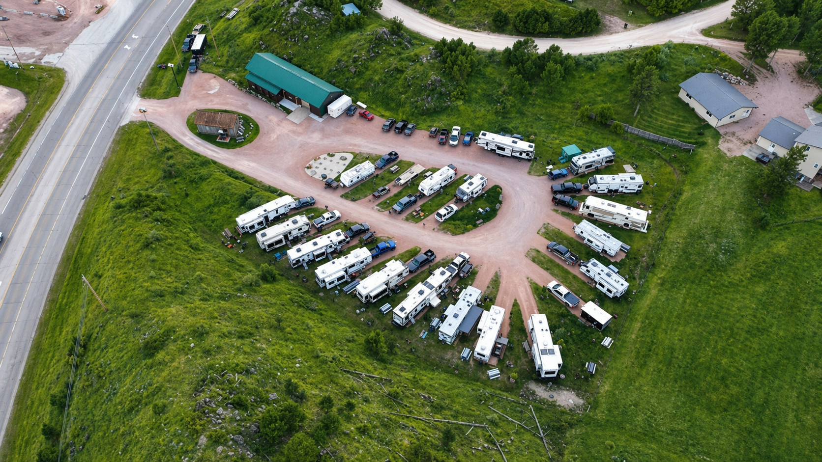 Aerial View of Sawtooth Campground RV Loop