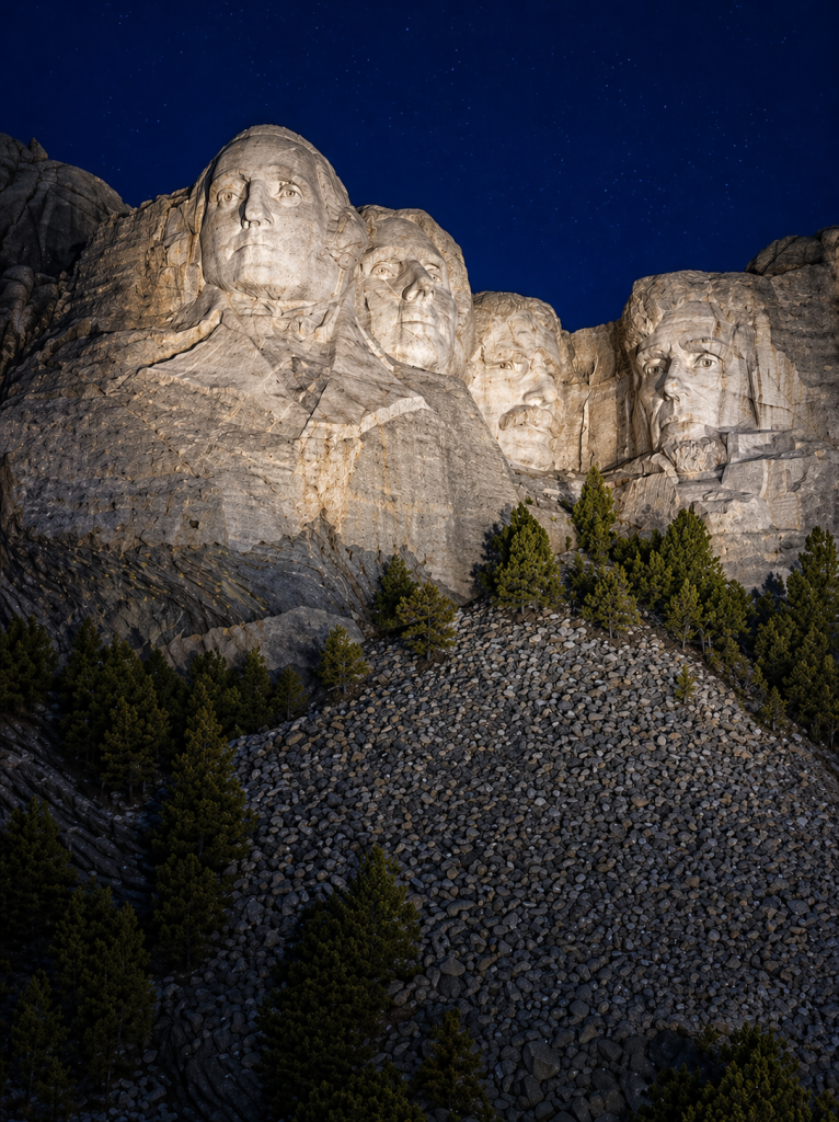 Mt. Rushmore at Night